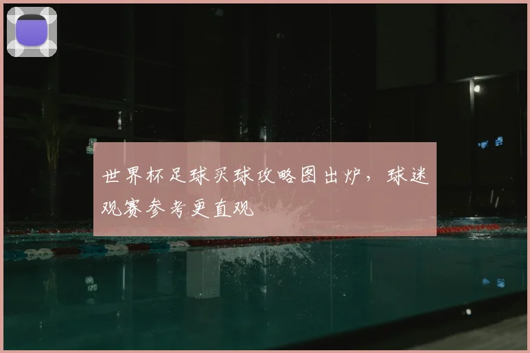 世界杯足球买球攻略图出炉，球迷观赛参考更直观
